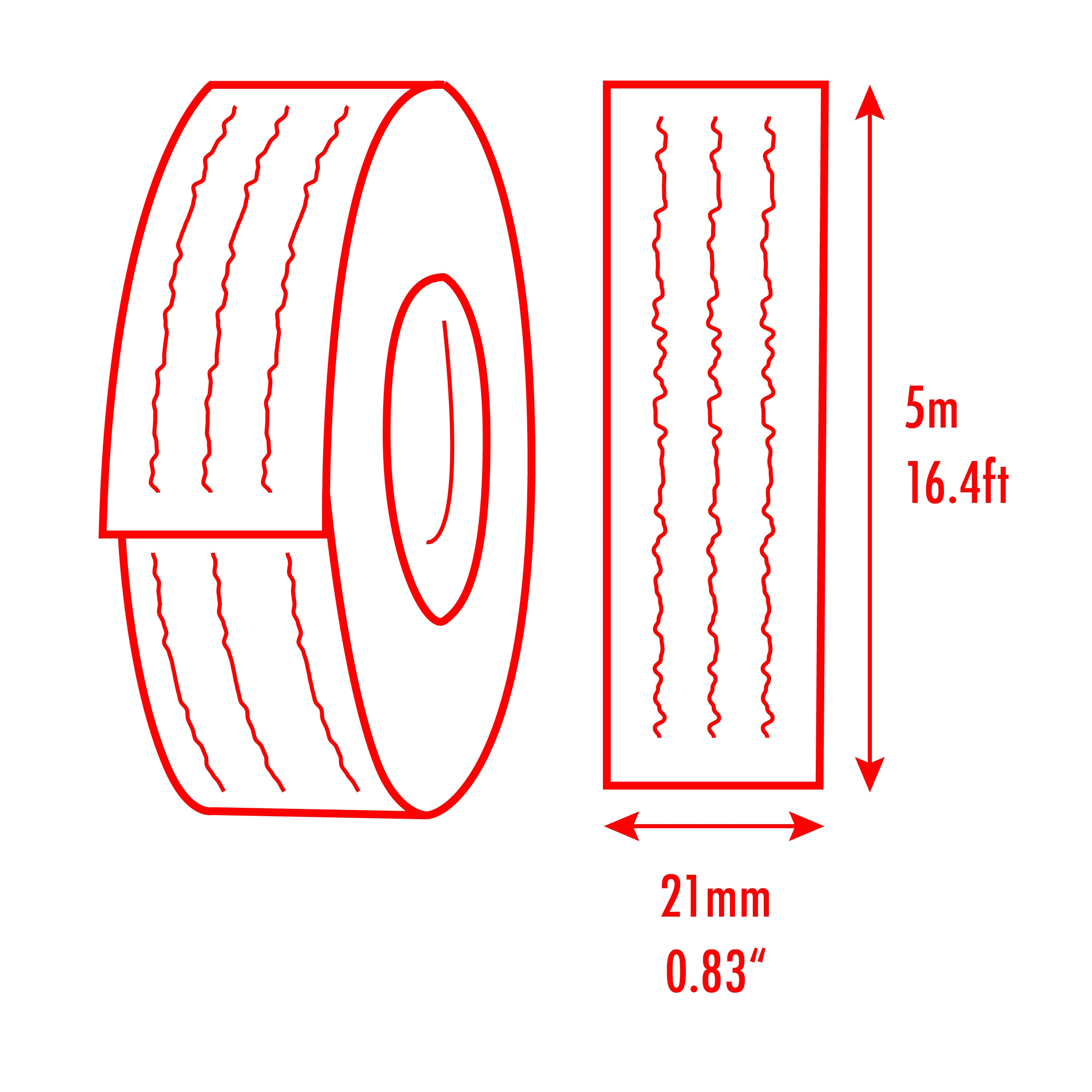 Melaminkantenumleimer mit Schmelzkleber | Länge 5m | 21 o. 40 mm breit