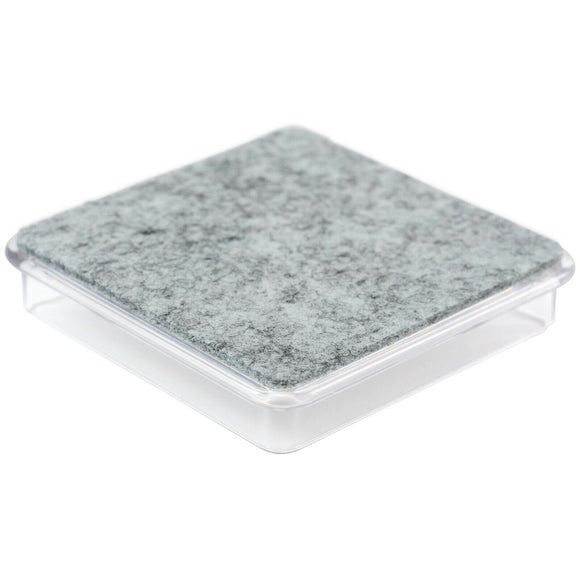 Furniture coasters - "PREMIUM" - transparent, square | inside 60x60 mm | outside 70x70 mm (4 pcs.) 