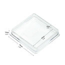Furniture coasters - "PREMIUM" - transparent, square | inside 60x60 mm | outside 70x70 mm (4 pcs.) -3