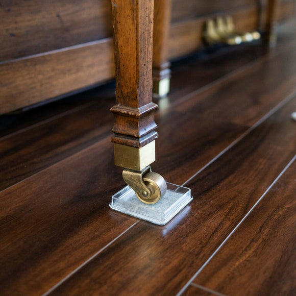 Furniture coasters - "PREMIUM" - transparent, square | inside 60x60 mm | outside 70x70 mm (4 pcs.) 