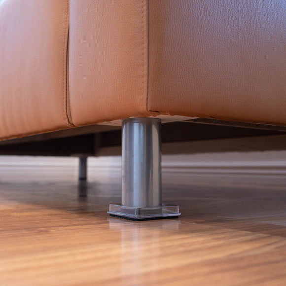 Furniture coasters - "PREMIUM" - transparent, square | inside 60x60 mm | outside 70x70 mm (4 pcs.) 