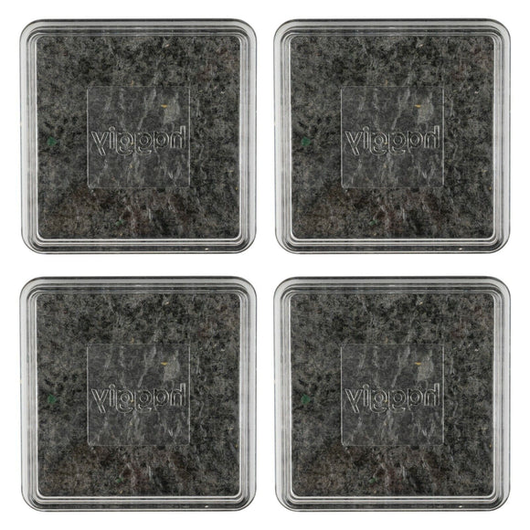 Furniture coasters - "PREMIUM" - transparent, square | inside 60x60 mm | outside 70x70 mm (4 pcs.) 