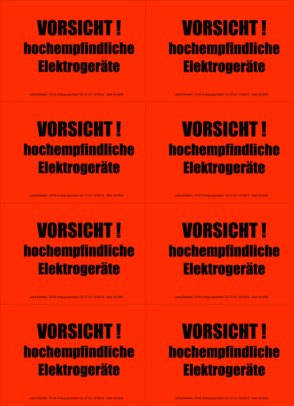 Information labels, signal red, 99 x 69 mm | 200 pcs.