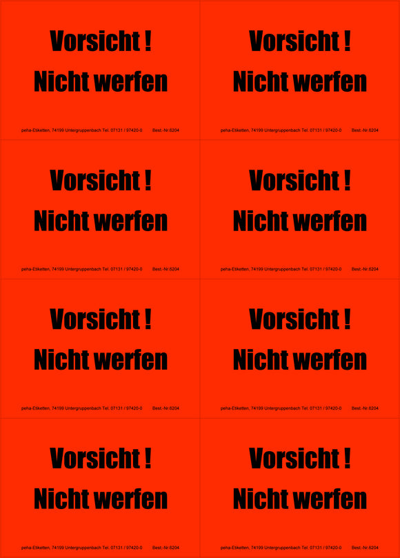 Information labels, signal red, 99 x 69 mm | 200 pcs.