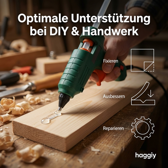 haggiy Heißklebestifte 11x200 mm, transparent für Heißklebepistole, Klebesticks zum Basteln, Dekorieren und Reparieren