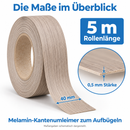 Melaminkantenumleimer mit Schmelzkleber (zum aufbügeln) | Länge 5m | 21 o. 40 mm breit-3