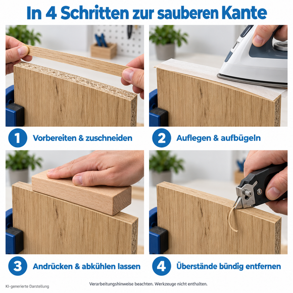 ABS Kantenumleimer mit Schmelzkleber | Länge 2,5m