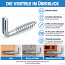 Schraubhaken mit Schlitz (25 Stück)-3