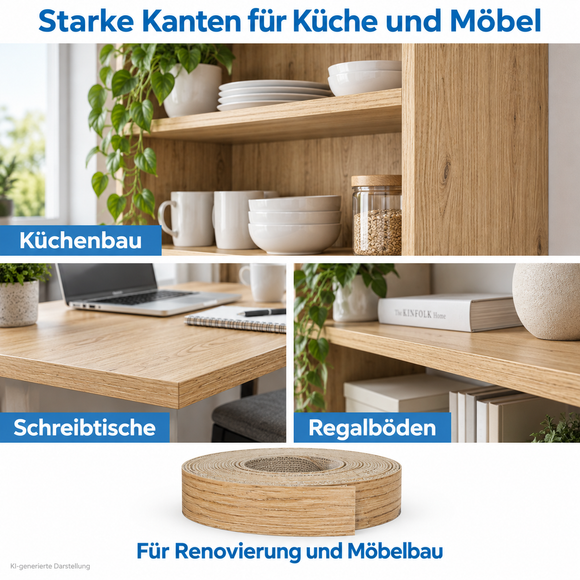 ABS Kantenumleimer mit Schmelzkleber | Länge 2,5m
