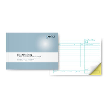 Carbonless demand report A5 landscape | 2 x 48 sheets with filing holes 
